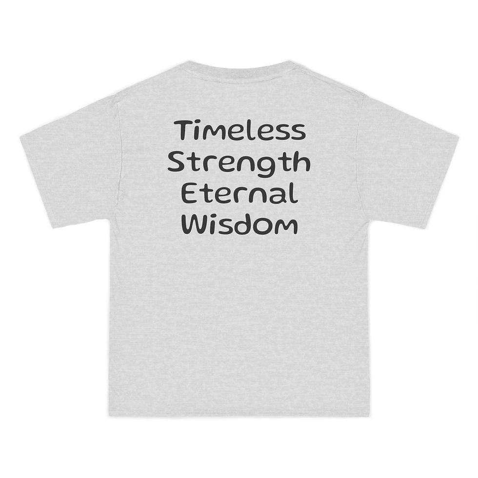 Thumbnail: Beefy-T® Short-Sleeve T-Shirt - Timeless Strength Eternal Wisdom Graphic Tee