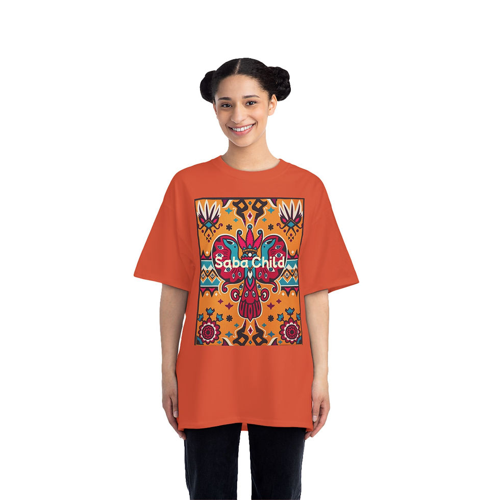 縮圖：Saba Child Graphic Tee - Vibrant Cultural Short-Sleeve T-Shirt