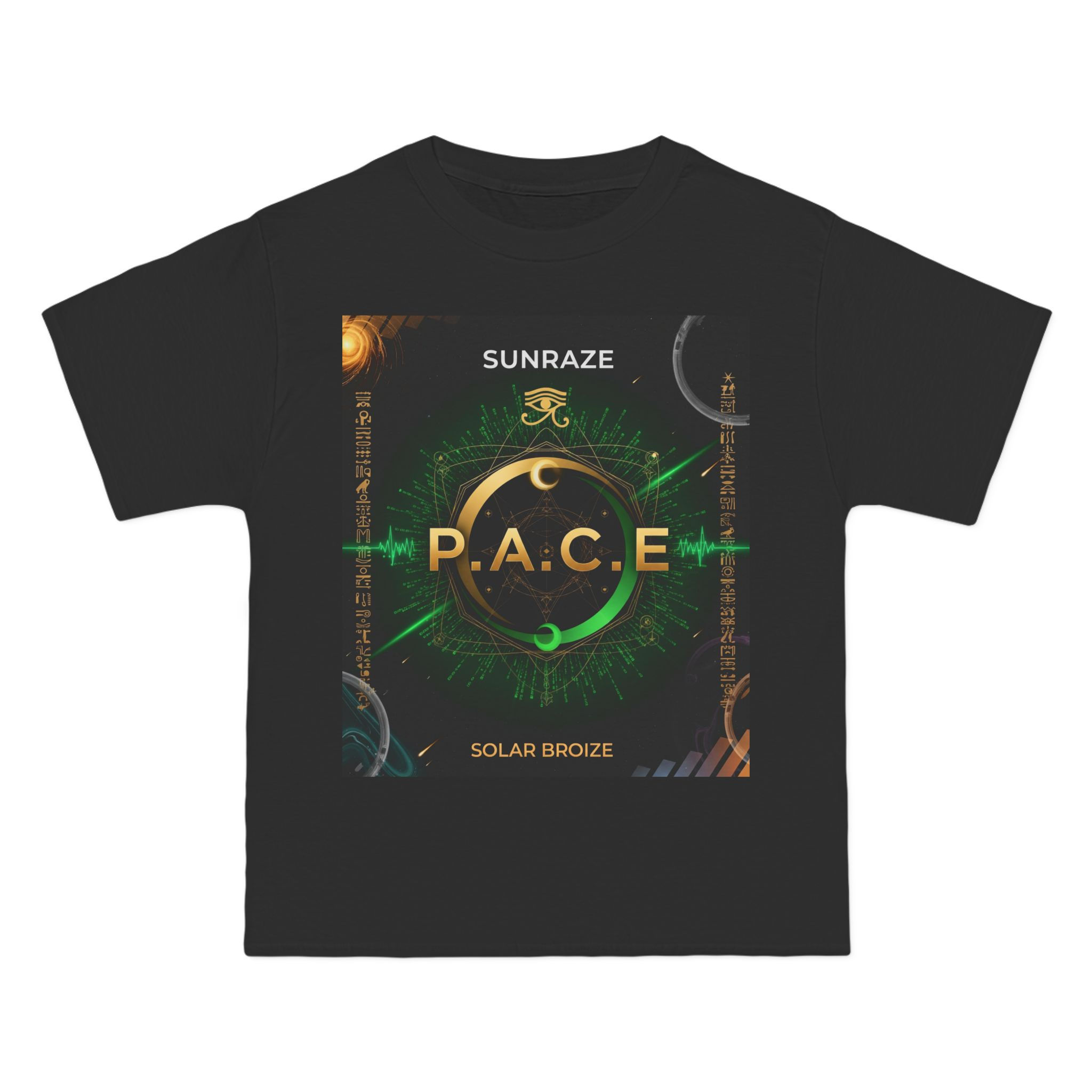 Eye-Catching Graphic T-Shirt, Vintage Style Tee SunRaze P.A.C.E