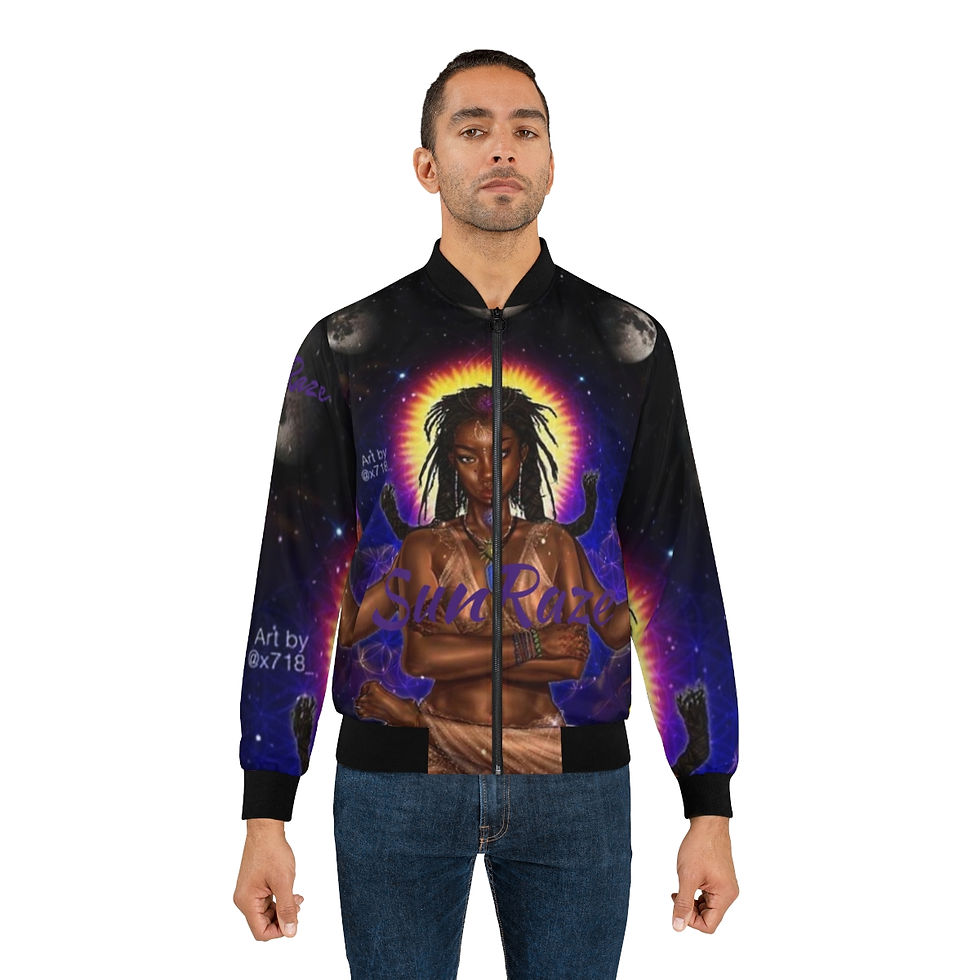 Thumbnail: SunRaze Men's Bomber Jacket 