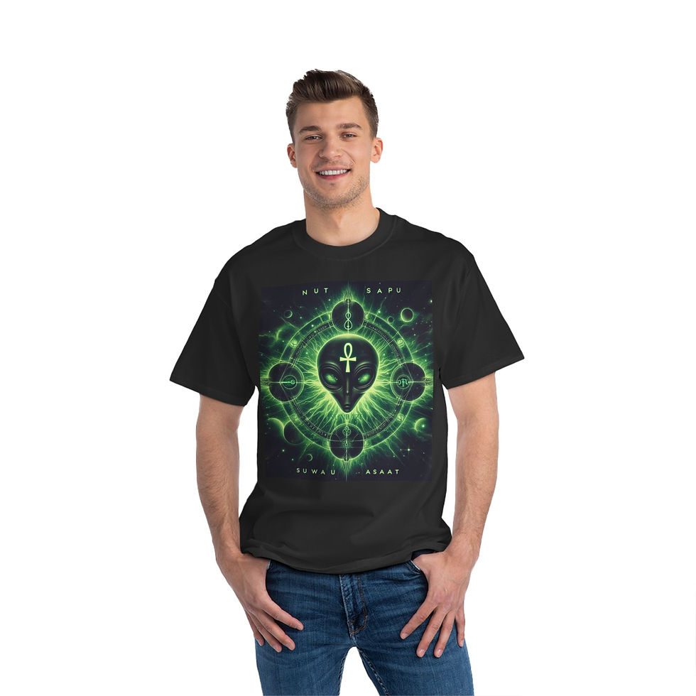 Thumbnail: Cosmic Alien Wisdom T-Shirt - Timeless Strength & Eternal Wisdom