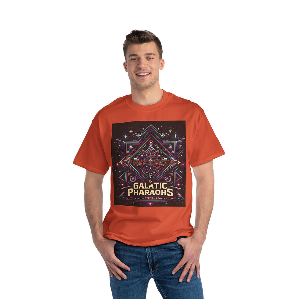 Thumbnail: Galactic Pharaohs Short-Sleeve T-Shirt - Unique Vintage Graphic Tee 