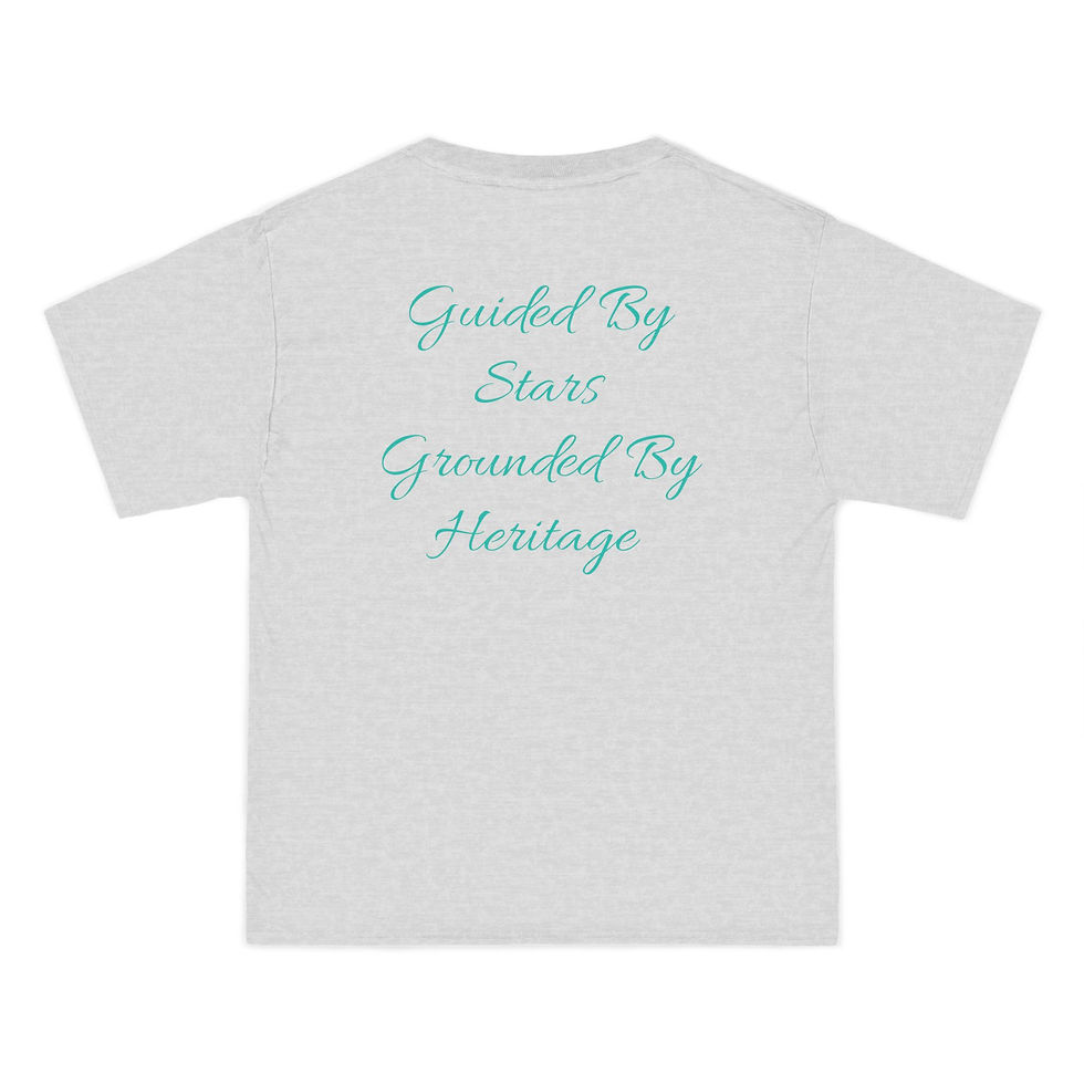 Thumbnail: Inspirational Star Graphic Tee - Guided By Stars, Grounded By Heritage - 