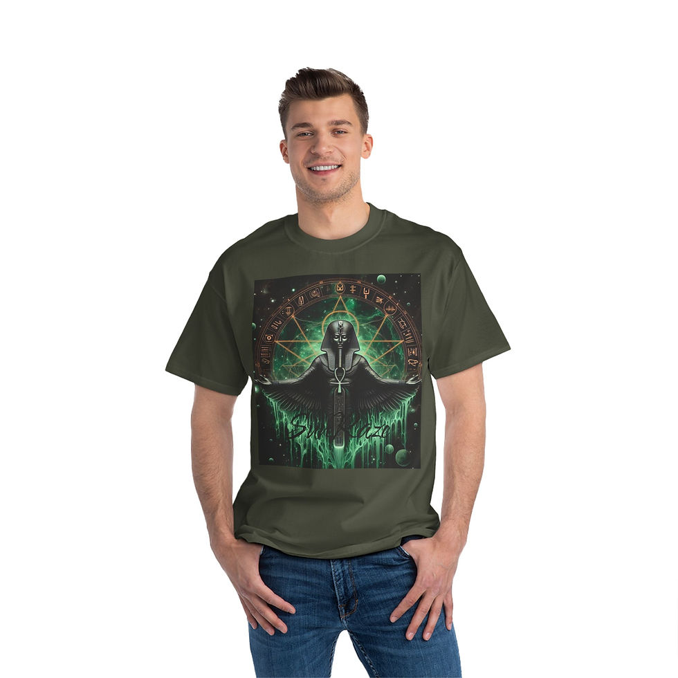 Thumbnail: Mystical Egyptian Graphic Tee - Short-Sleeve Beefy-T® with Ankh Design