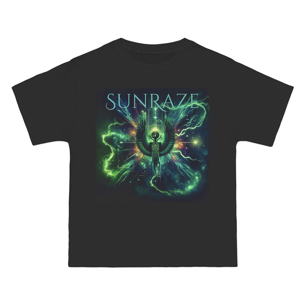 Thumbnail: Sunraze Graphic T-Shirt - Stars of Rizq, Heart of Egypt Design