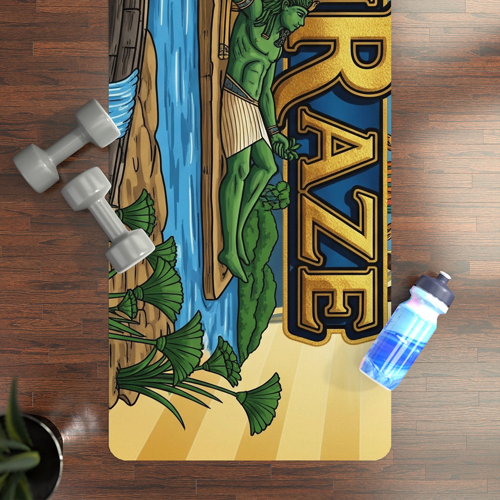 Thumbnail: SunRaze Rubber Yoga Mat - Eco-Friendly Exercise Mat, Non-Slip Yoga Equipment