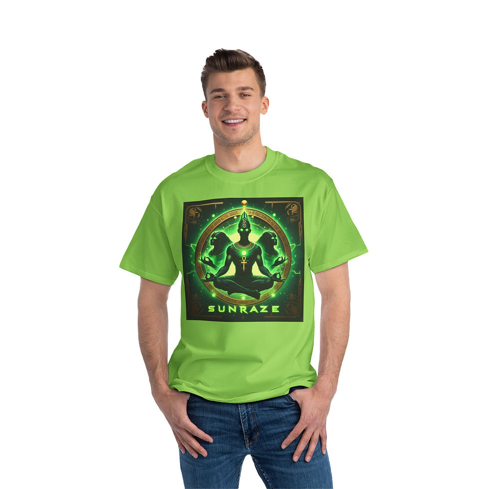 Thumbnail: Mystical Sunraze & Star Traveler Short-Sleeve T-Shirt | Spiritual Graphic Tee | 