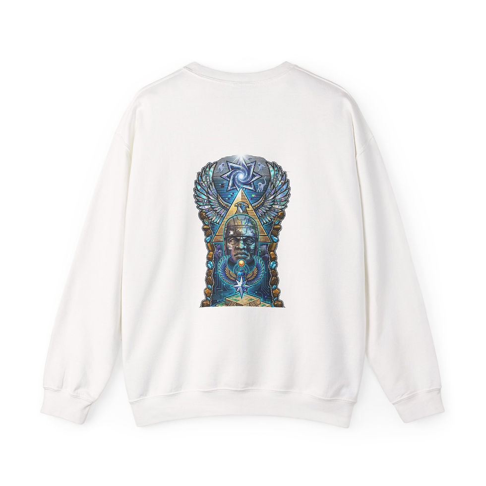 Thumbnail: Mystic Pharaoh Crewneck Sweatshirt — Egyptian Guardian Graphic
