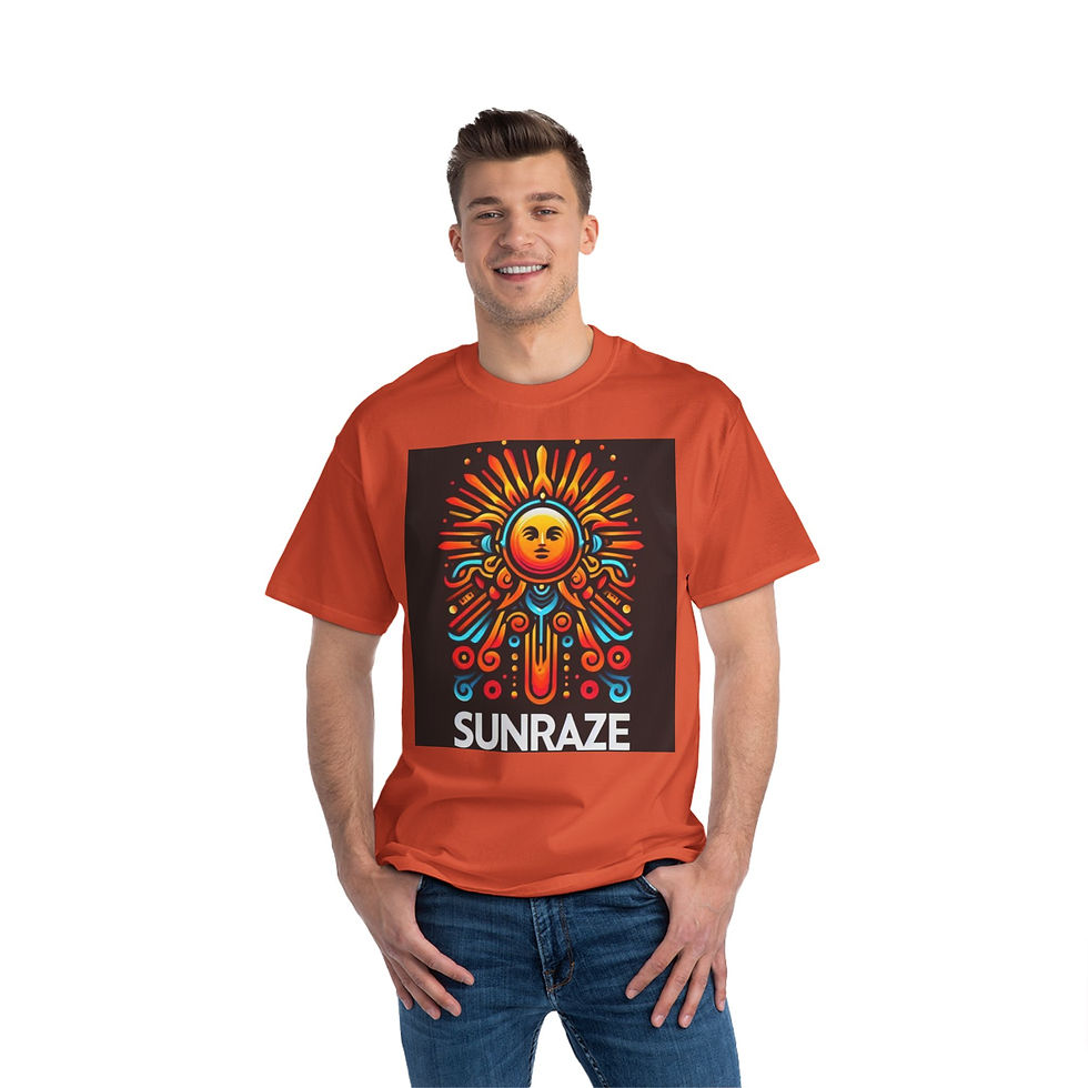 縮圖：Sunraze Short-Sleeve T-Shirt - Awaken The Luminous Soul - Vibrant Graphic Tee