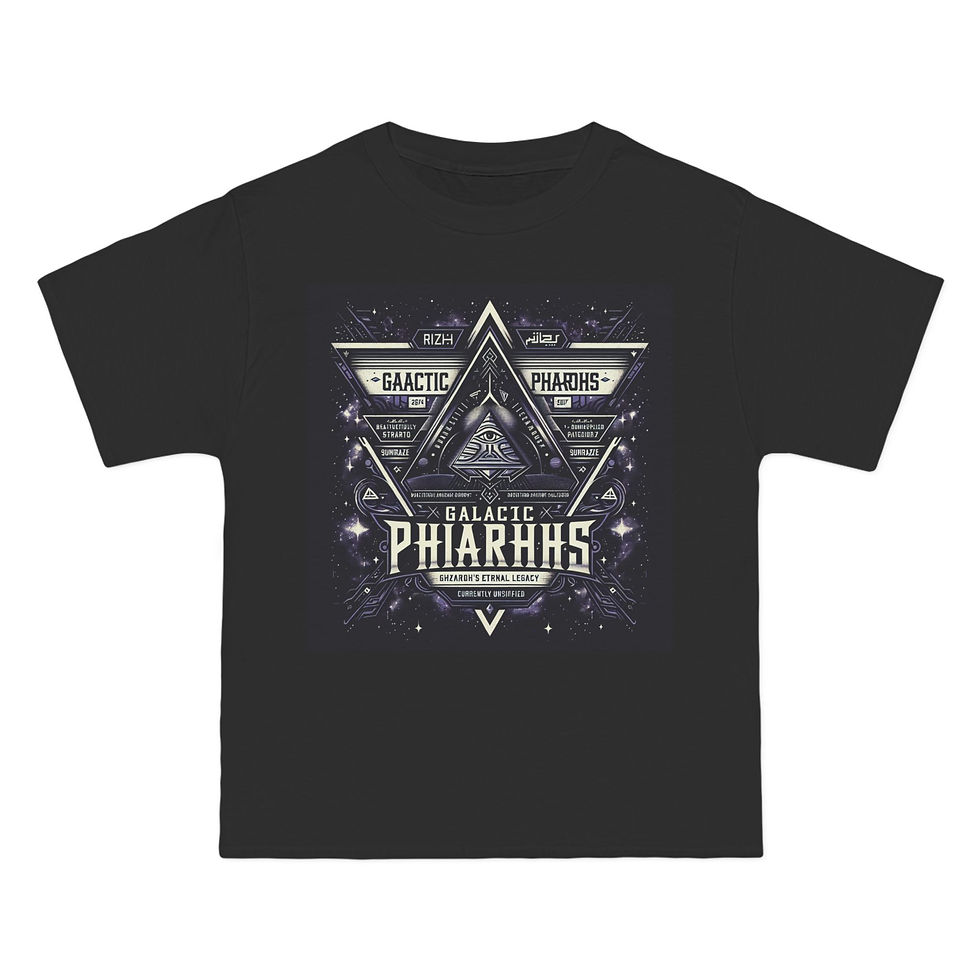 縮圖：Galactic Pharaohs Graphic T-Shirt for Space Enthusiasts