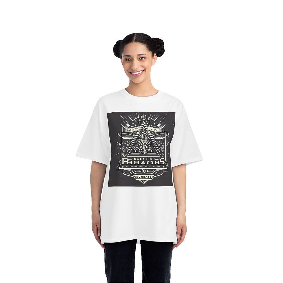 Thumbnail: Galactic Pharaohs Short-Sleeve T-Shirt | SunRaze Design | Cosmic Art Apparel