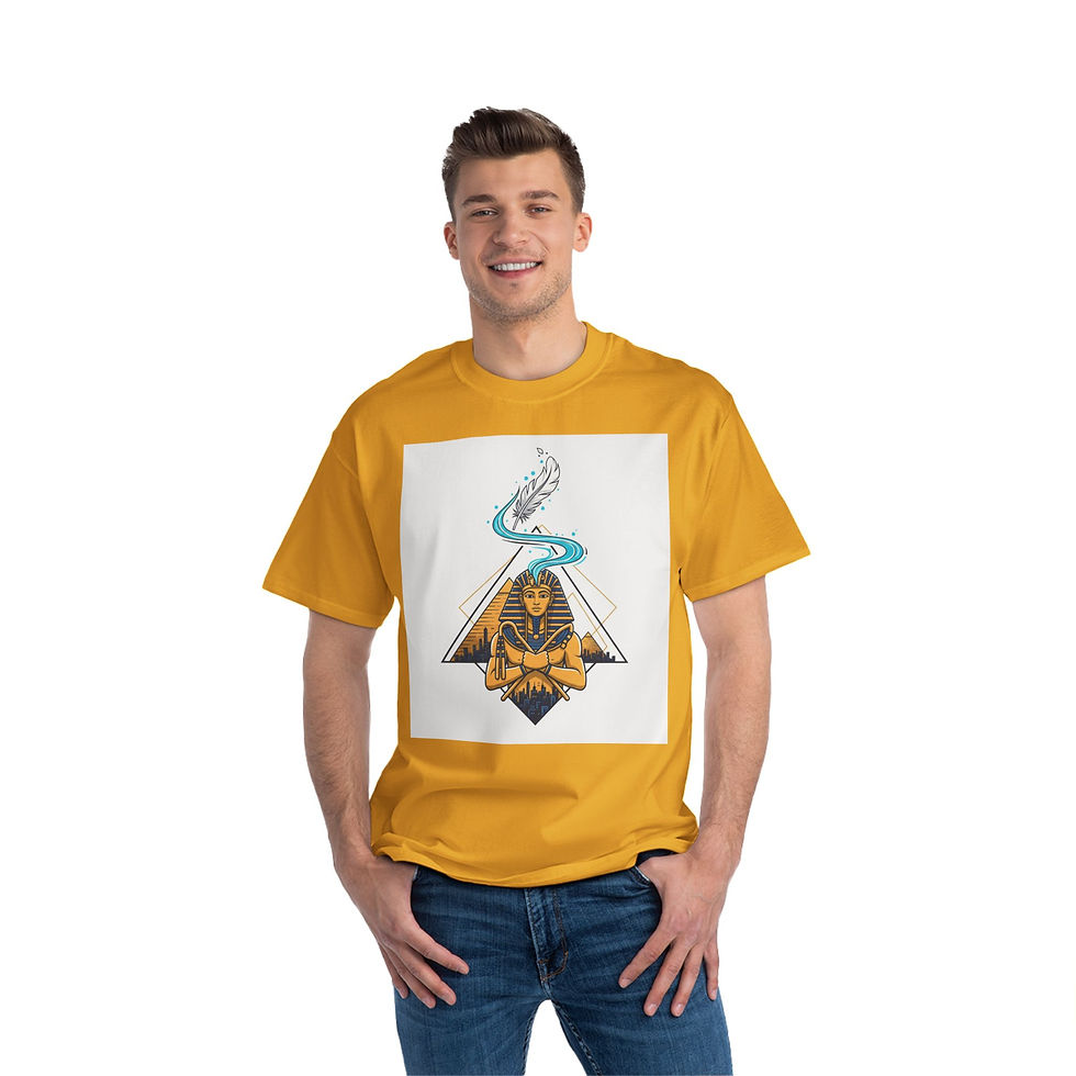 Thumbnail: Cool Graphic Tee with Pyramid Design, Casual T-Shirt for Festivals,