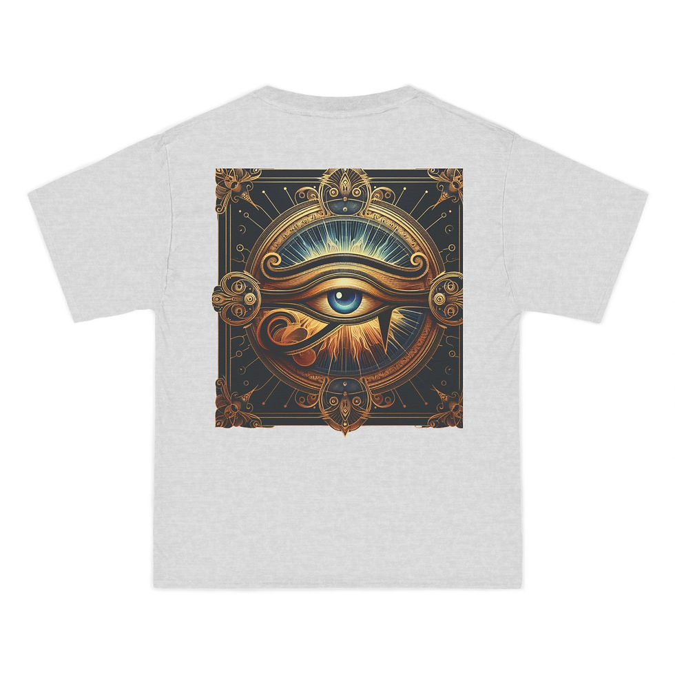 縮圖：Mystical Sun & Eye Graphic T-Shirt - Cosmic Vibes for Spiritual Seekers
