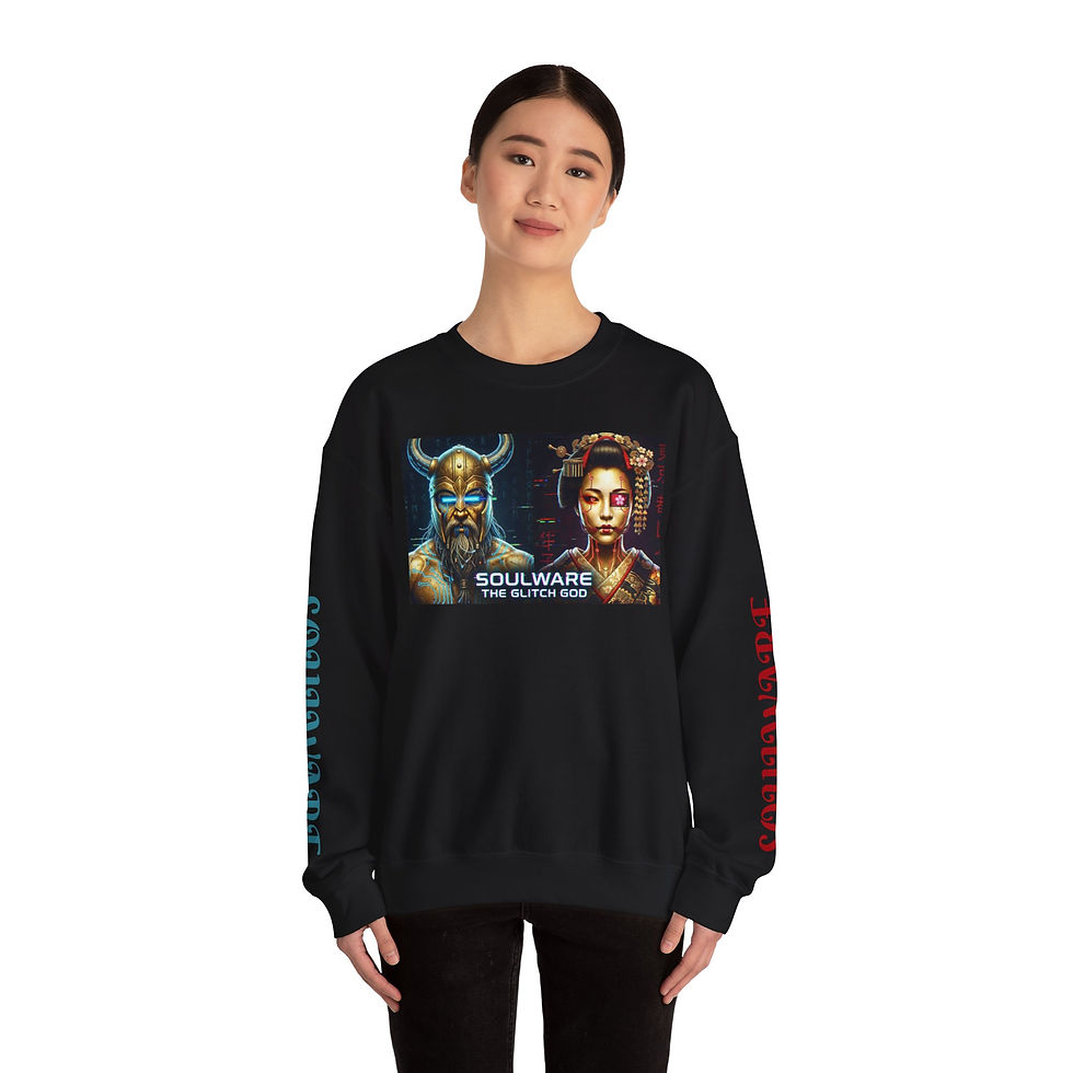 Thumbnail: Crewneck Sweatshirt — Soulware “The Glitch God” Graphic