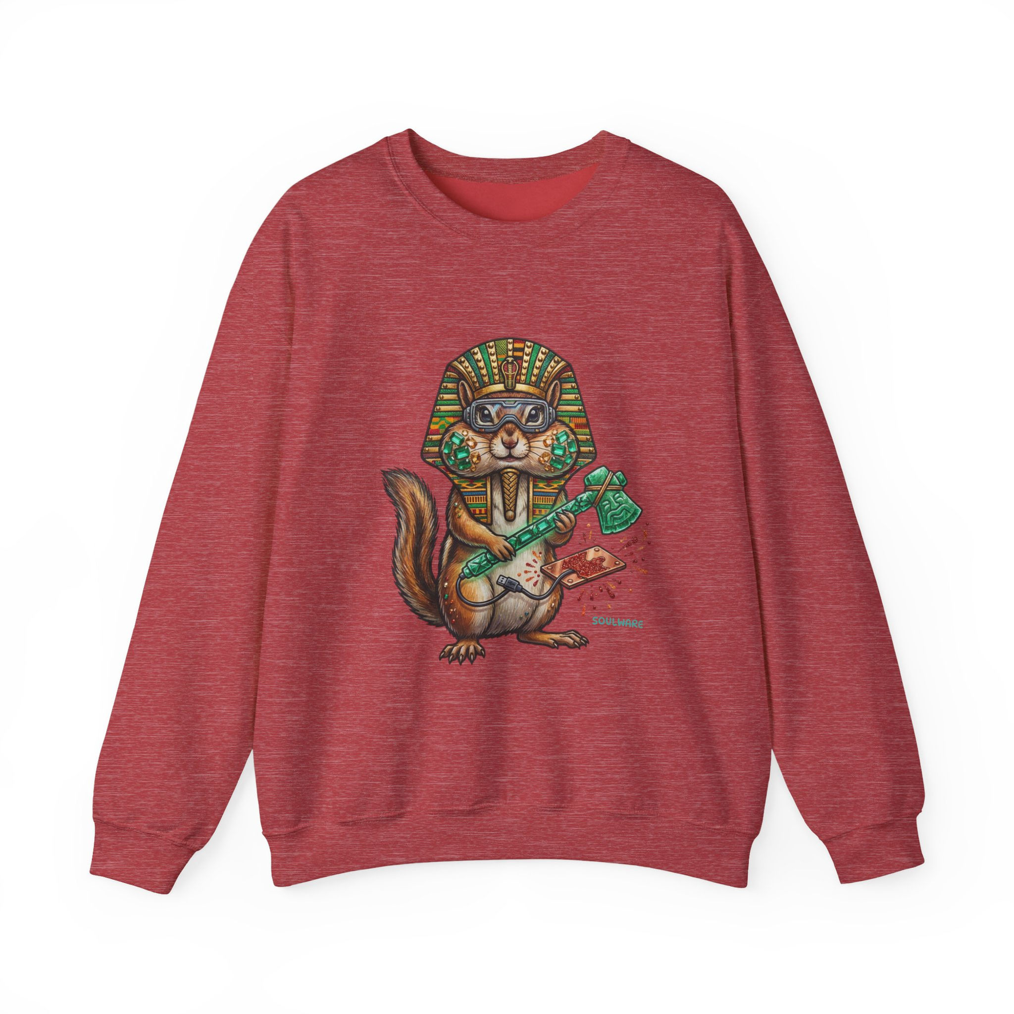 Squirrel Pharaoh Graphic Crewneck Sweatshirt