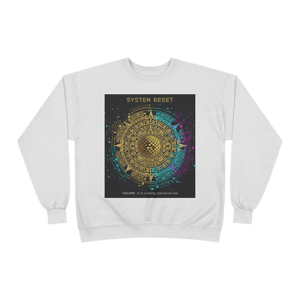 Thumbnail: System Reset Crewneck Sweatshirt — Soulware Mandala Graphic