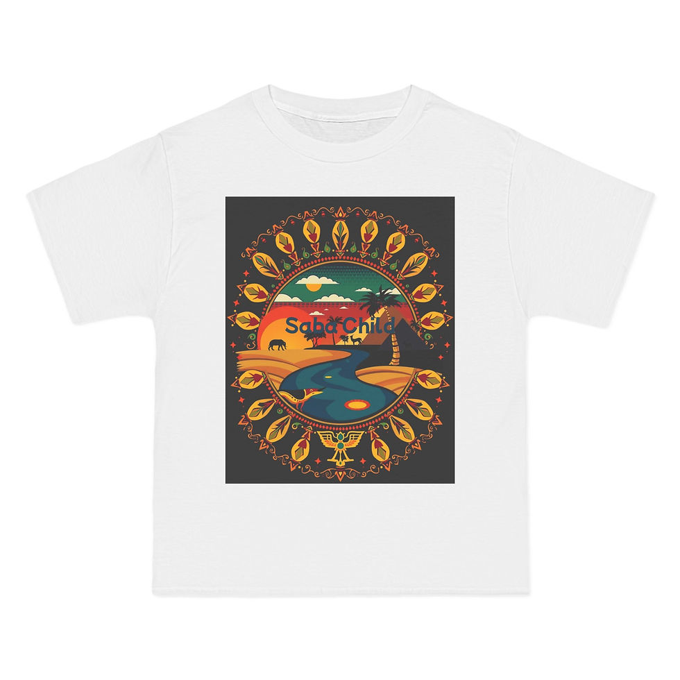 縮圖：Vintage-Inspired Graphic Tee - 'Sabachild' and 'SunRaze' Designs