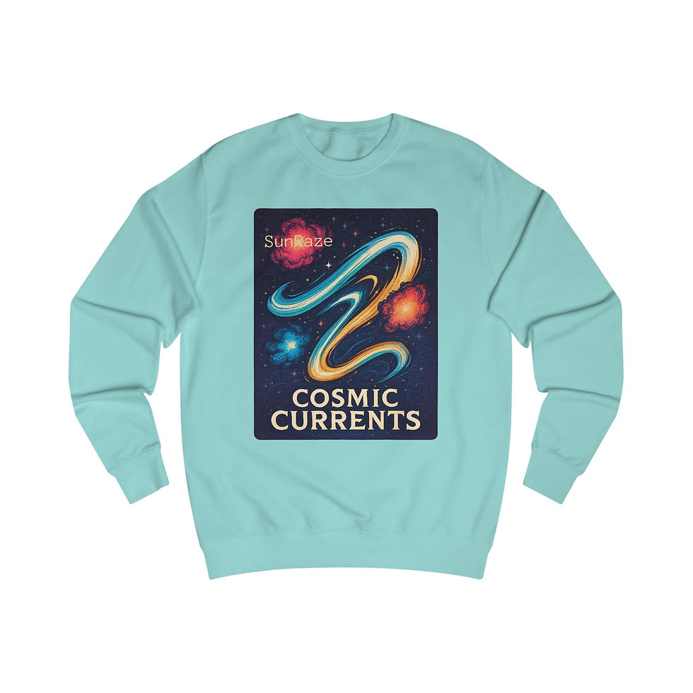 Thumbnail: Cosmic Currents Sweatshirt — Vintage Space Galaxy Graphic