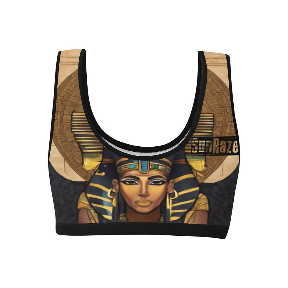 Thumbnail: SunRaze Women's All Over Print Sports Bra with Chest Pad