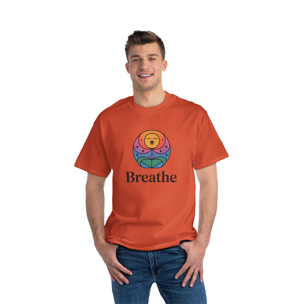 Thumbnail: Breathe , Positive Vibes T-Shirt, SunRaze , Inspirational Gift for Wellness,