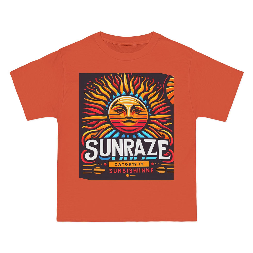 縮圖：Sunraze Short-Sleeve T-Shirt - Catchy Sun Design with Inspirational Quote