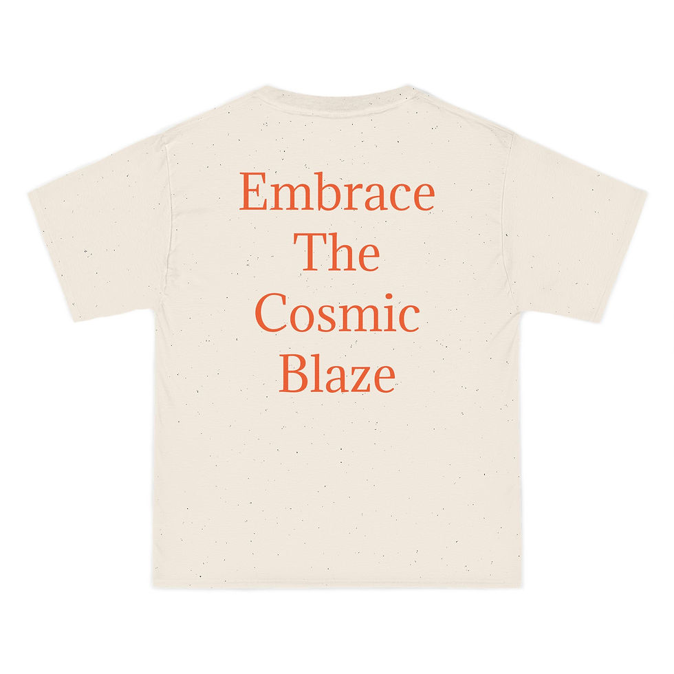 縮圖：Sunraze Graphic Tee - Embrace The Cosmic Blaze T-Shirt for Summer Vibes