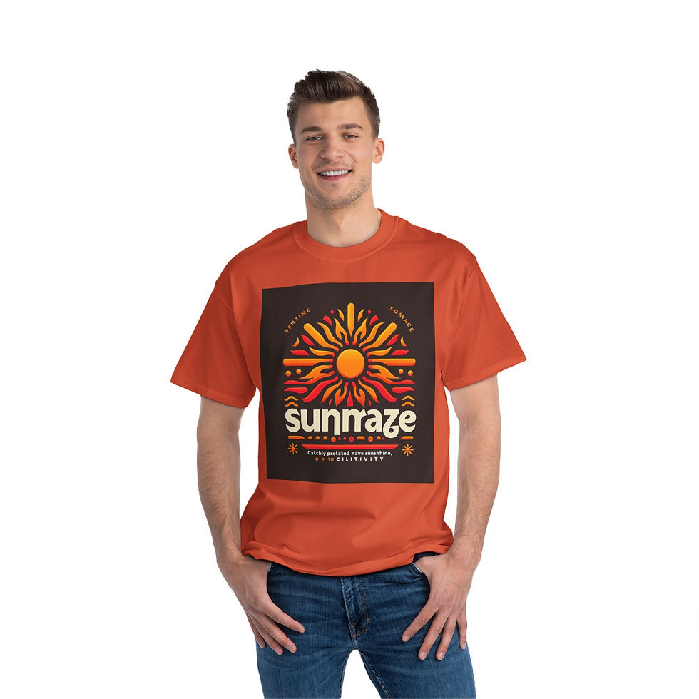 縮圖：SunRaze Graphic Beefy-T® Short-Sleeve T-Shirt - Perfect for Summer Vibes