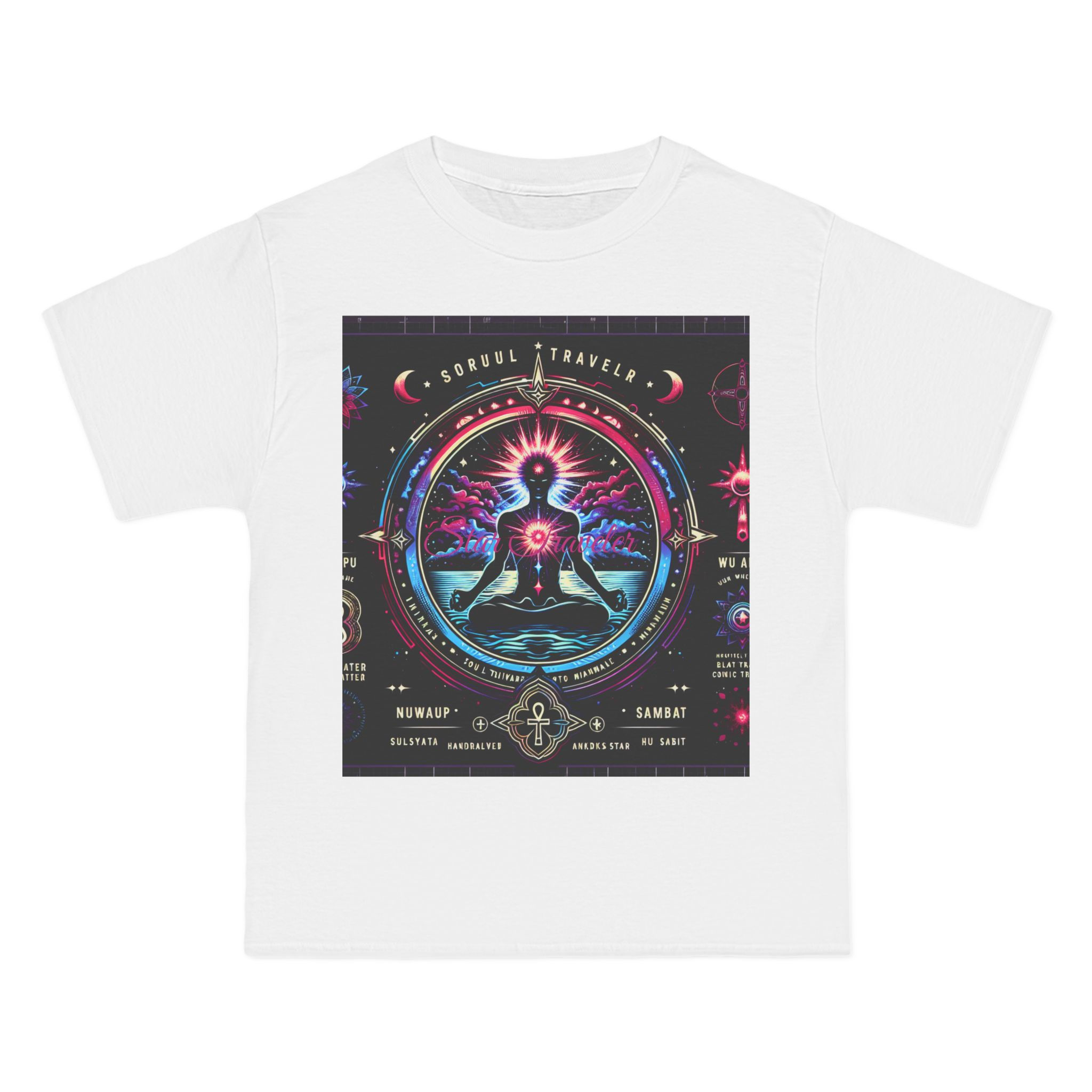 Mystical Cosmic Traveler T-Shirt - Spiritual Meditation Art