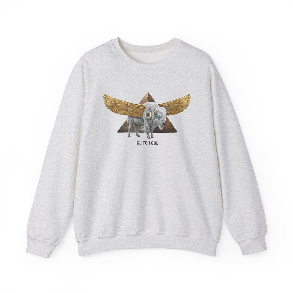 Thumbnail: Winged Wolf Crewneck Sweatshirt — Mythic Wolf Graphic Pullover