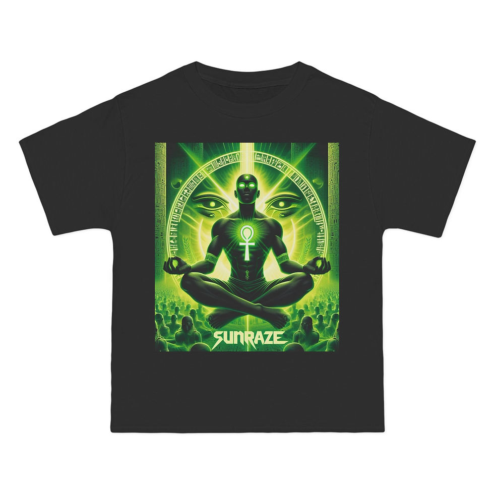 Thumbnail: Sunraze Neon Graphic T-Shirt | Spiritual & Cosmic Vibes | Perfect for Meditation