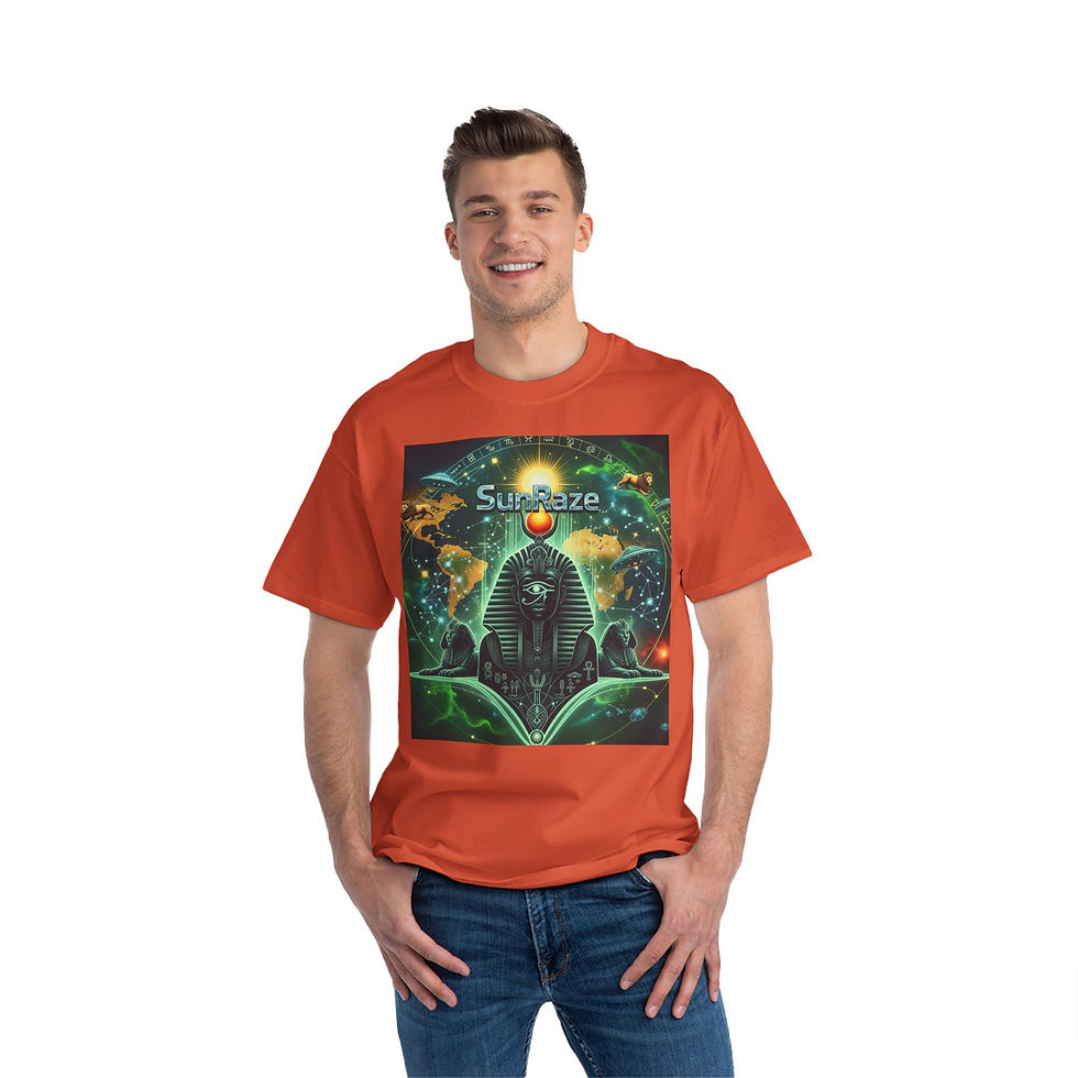 الصورة المصغرة: Cosmic Graphic Tee, SunHaze T-Shirt, Unique Art Shirt, Astrology Gift