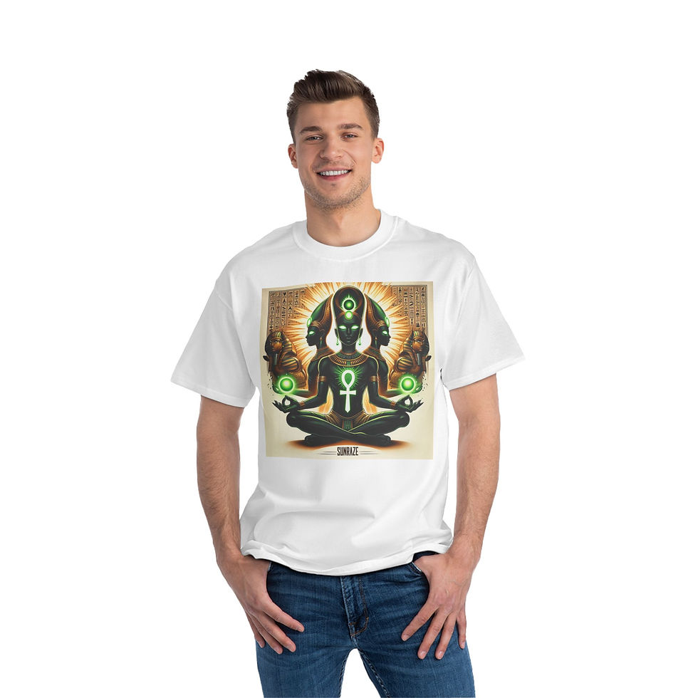 Thumbnail: Mystical Ankh Graphic T-Shirt - Spiritual Design for Wellness Enthusiasts