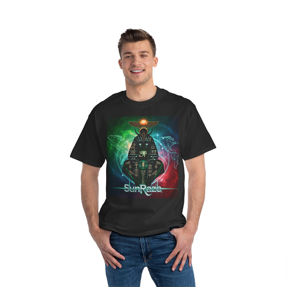 Thumbnail: Cosmic Vibes Short-Sleeve T-Shirt -  Festival Wear, Spiritual Awakening