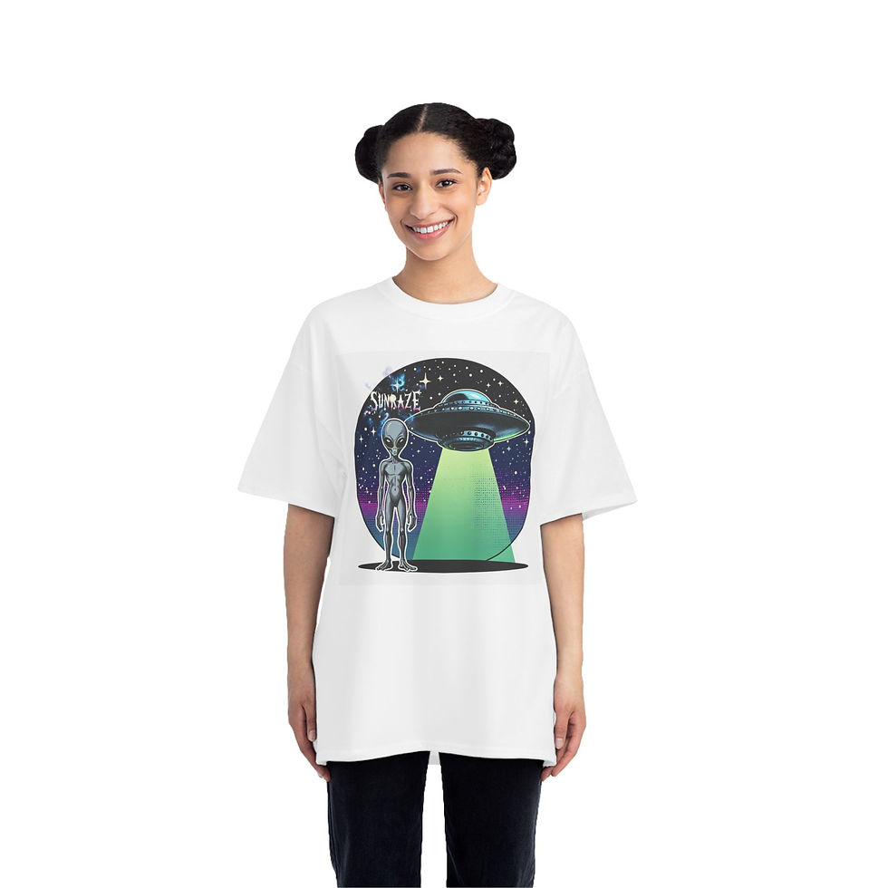 Thumbnail: Alien-Inspired Graphic Tee, UFO T-Shirt, Retro Space Shirt