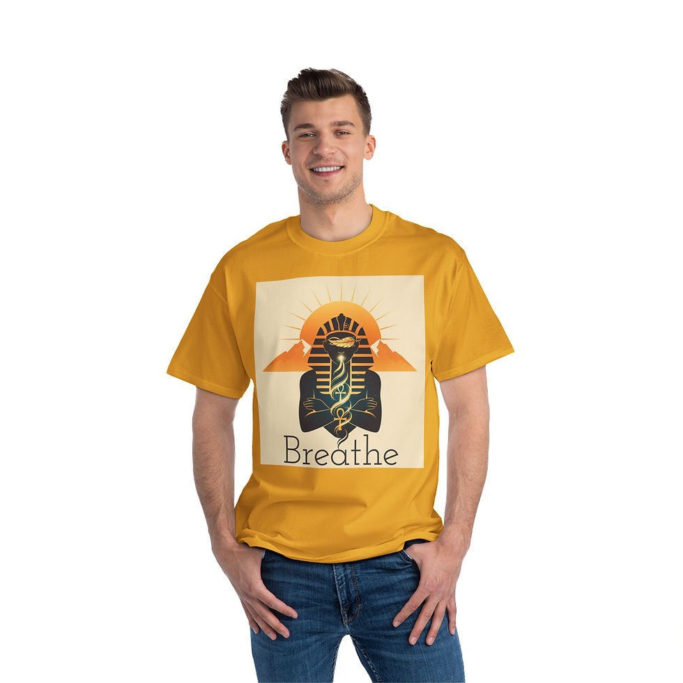 Thumbnail: Breathe Graphic Tee, Relaxed Short-Sleeve T-Shirt, Spiritual Fashion