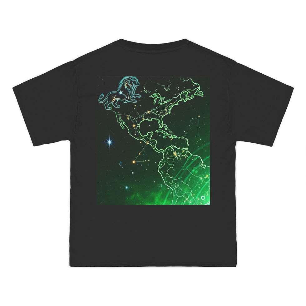 Thumbnail: Cosmic Graphic Tee - SunRaze T-Shirt with Astral Elements, Space Vibes