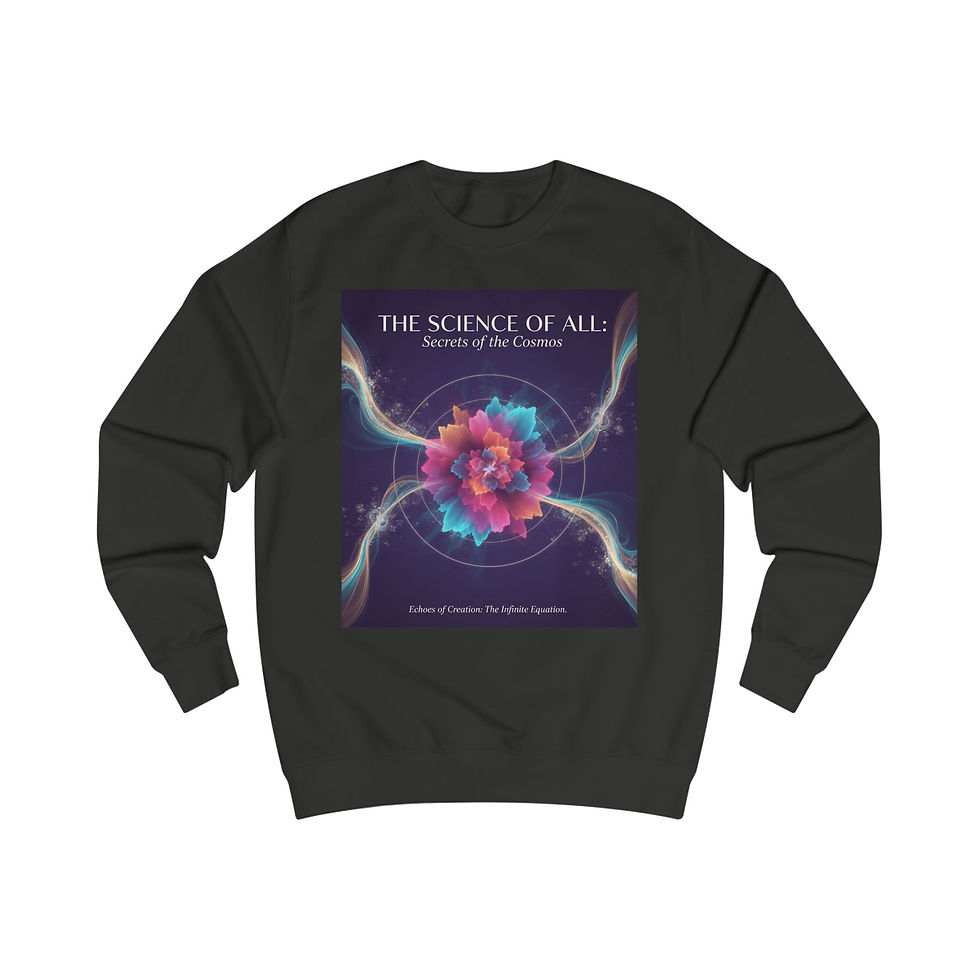 Thumbnail: Science of All Sweatshirt — 'Secrets of the Cosmos' Floral Galaxy Design