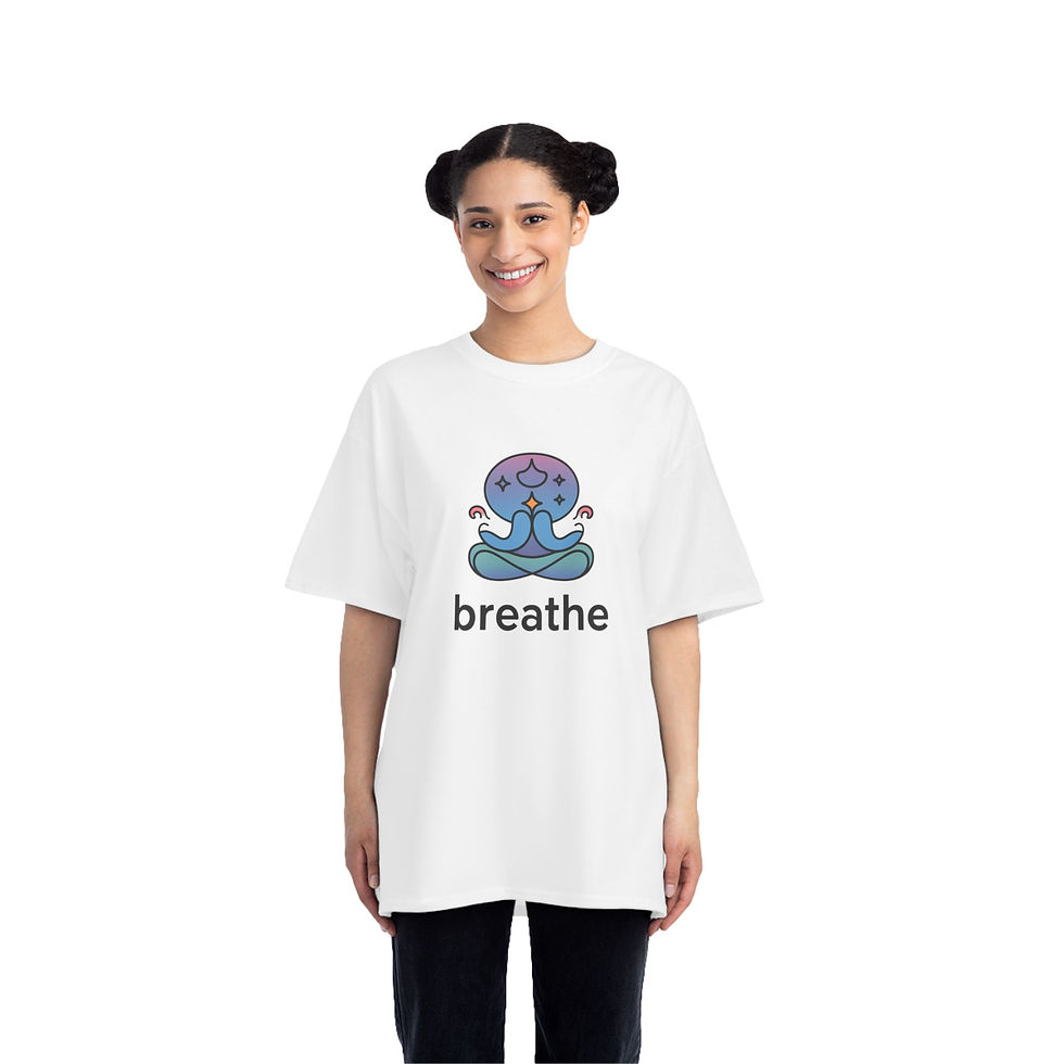 Thumbnail: Mindful Breathe T-Shirt, Meditation Tee,  Yoga Apparel, Calm Wear
