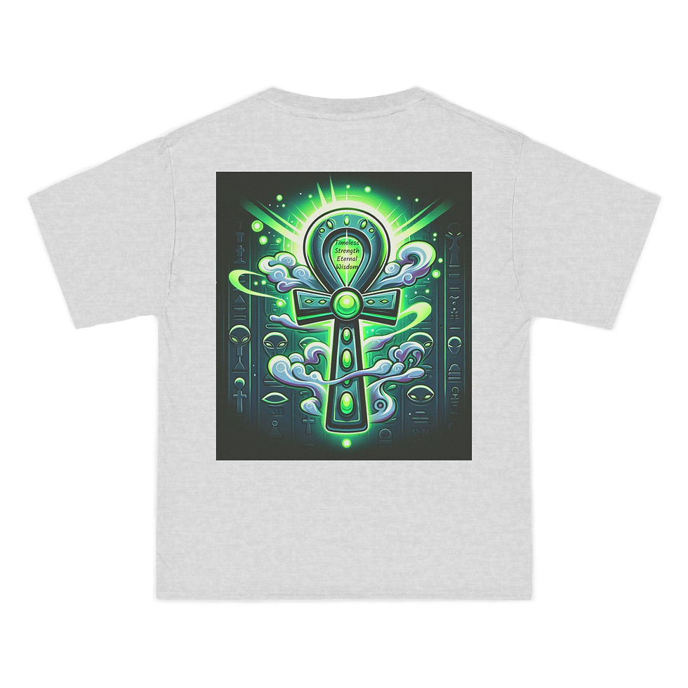 Thumbnail: Mystical Ankh Graphic T-Shirt | SunKaze Design for Spiritual Seekers