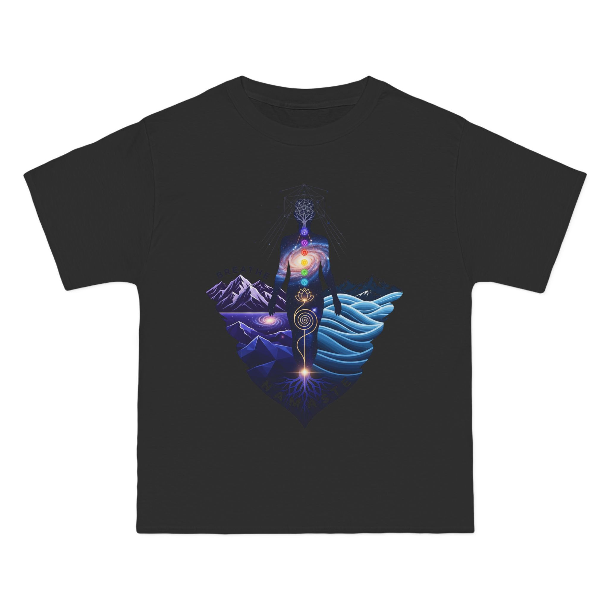 Mindful Living Breathe Namaste Meditation Spiritual , Chakra Energy Shirt