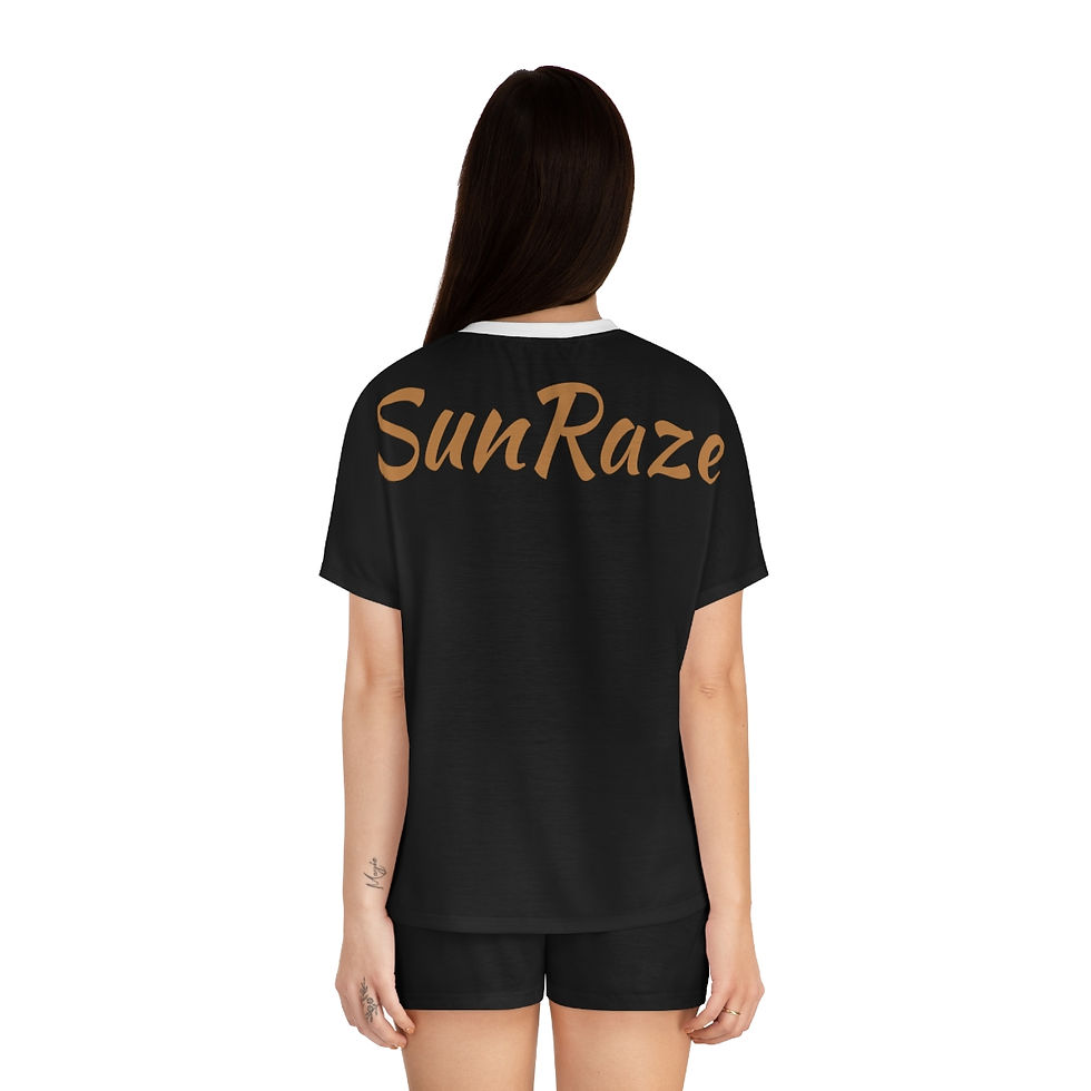 Thumbnail: SunRaze Egiptian Goddesses Women's Short Pajama Set (AOP)