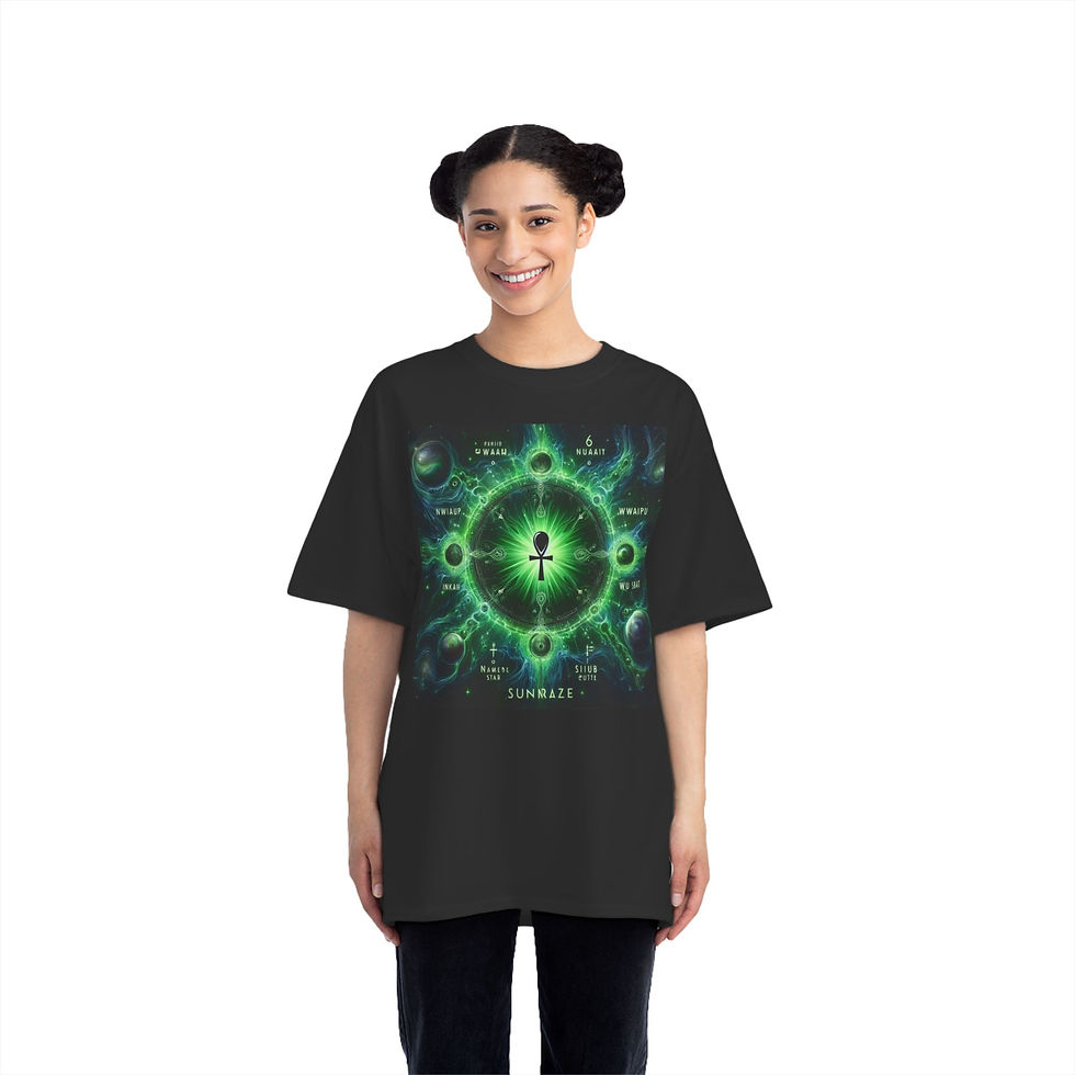 Thumbnail: Cosmic Theory T-Shirt | Stars of Rizq & Heart of Egypt Design