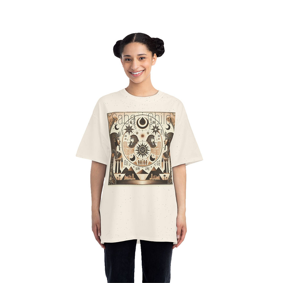 Thumbnail: Artistic Graphic Tee for Creative Souls - ‘Sahara Child’ Design