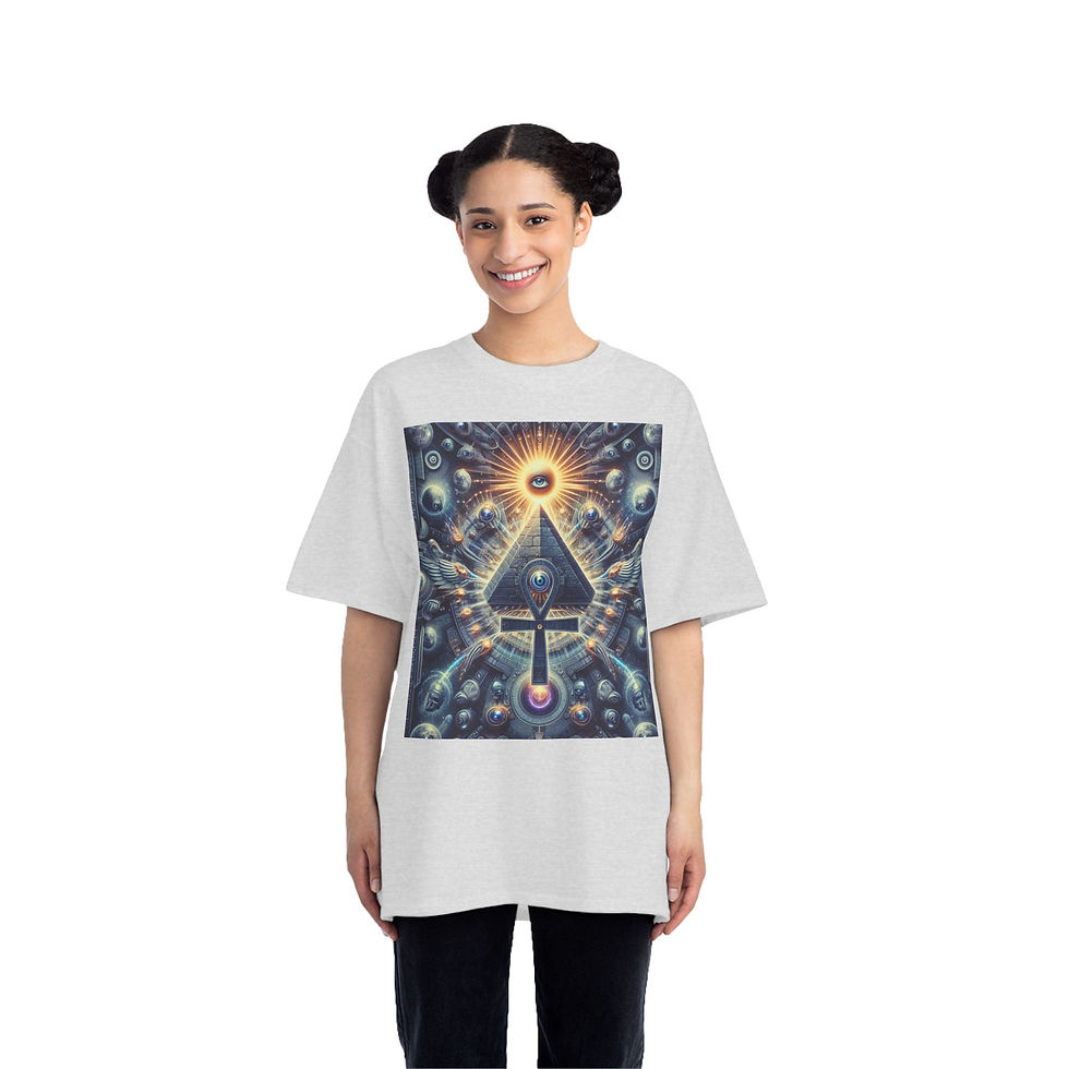Thumbnail: Psychedelic SunRaze Short-Sleeve T-Shirt - Bohemian Vibes for Festival Lovers