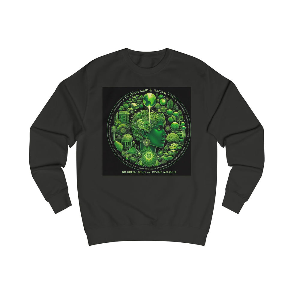 Thumbnail: Green Ecology Graphic Sweatshirt — 'SunRaze' Nature Circle Design
