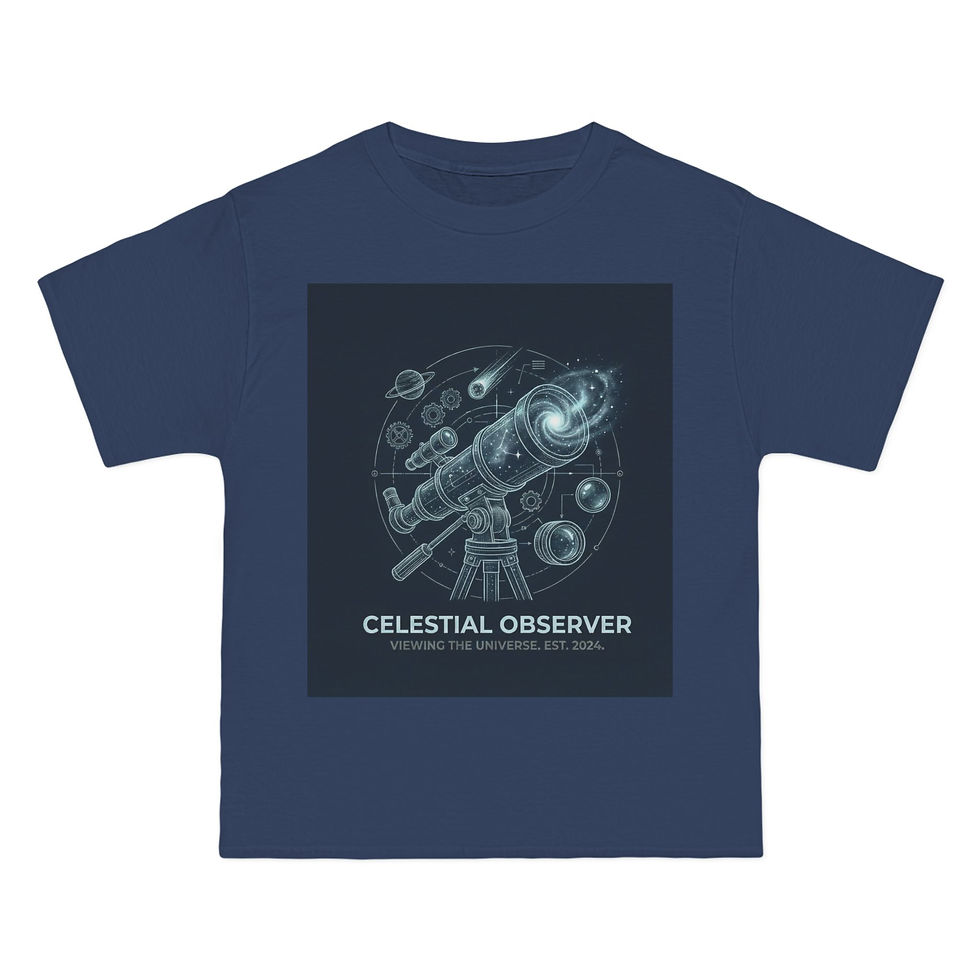 Thumbnail: Galaxy Telescope T-Shirt — Vintage Night Sky Stargazing Tee