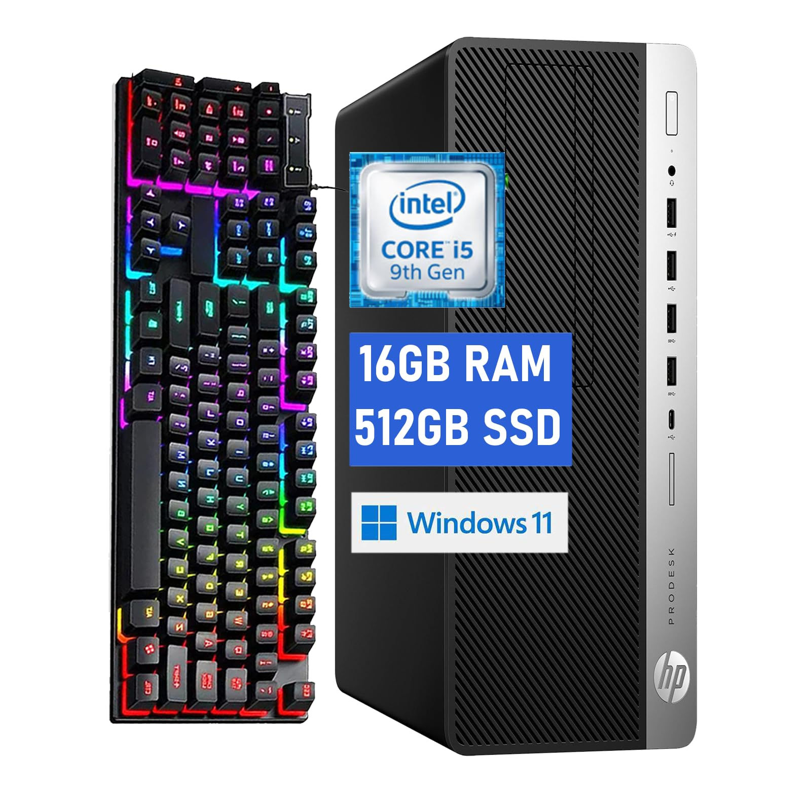 HP ProDesk 600G5 SFF Desktop Computer PC 600G5 Computer Core 9th 16GB RAM 512GB