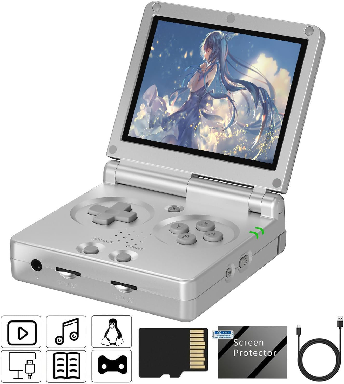 RG35XXSP Flip Retro Handheld Game Console 3.5 Inch IPS Screen Linux System Built