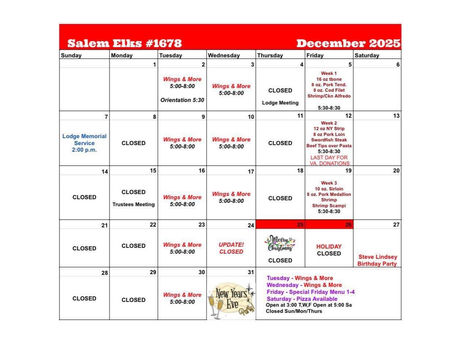 Salem Elks have a busy Month!
