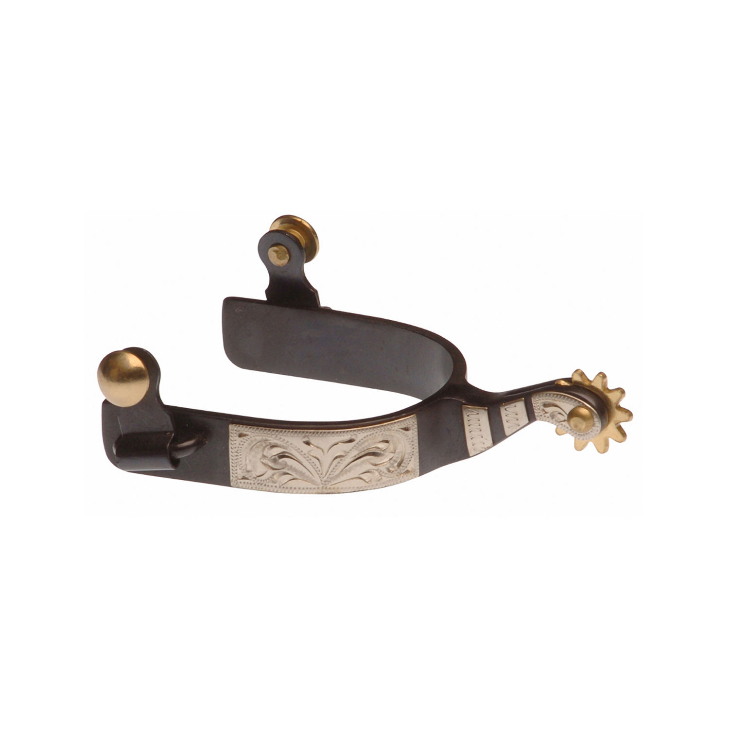 SPERONI WESTERN NERO DECORAZIONE INOX LAKOTA